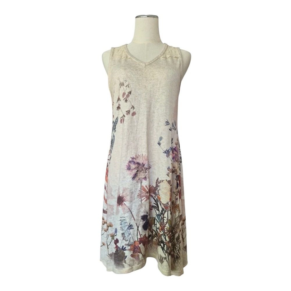 Vocal Voice of California Floral Tank Dress Small Boho Cottagecore Prairie Midi